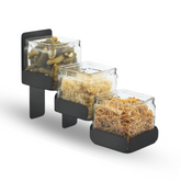 condiments glass jar with stand